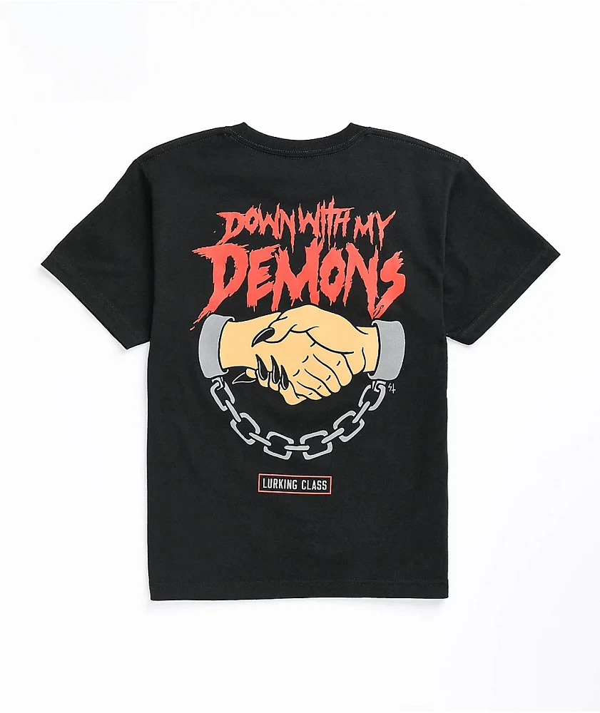 Lurking Class by Sketchy Tank Demons Black T-Shirt