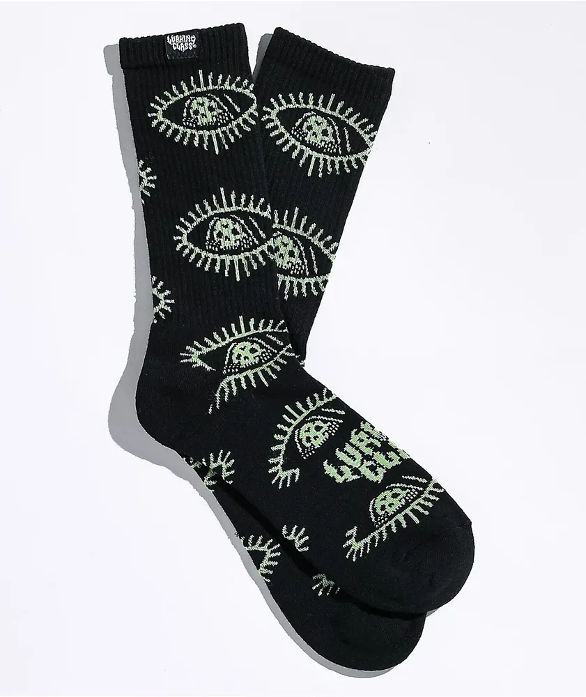 Lurking Class by Sketchy Tank Eye Glow In The Dark Crew Socks