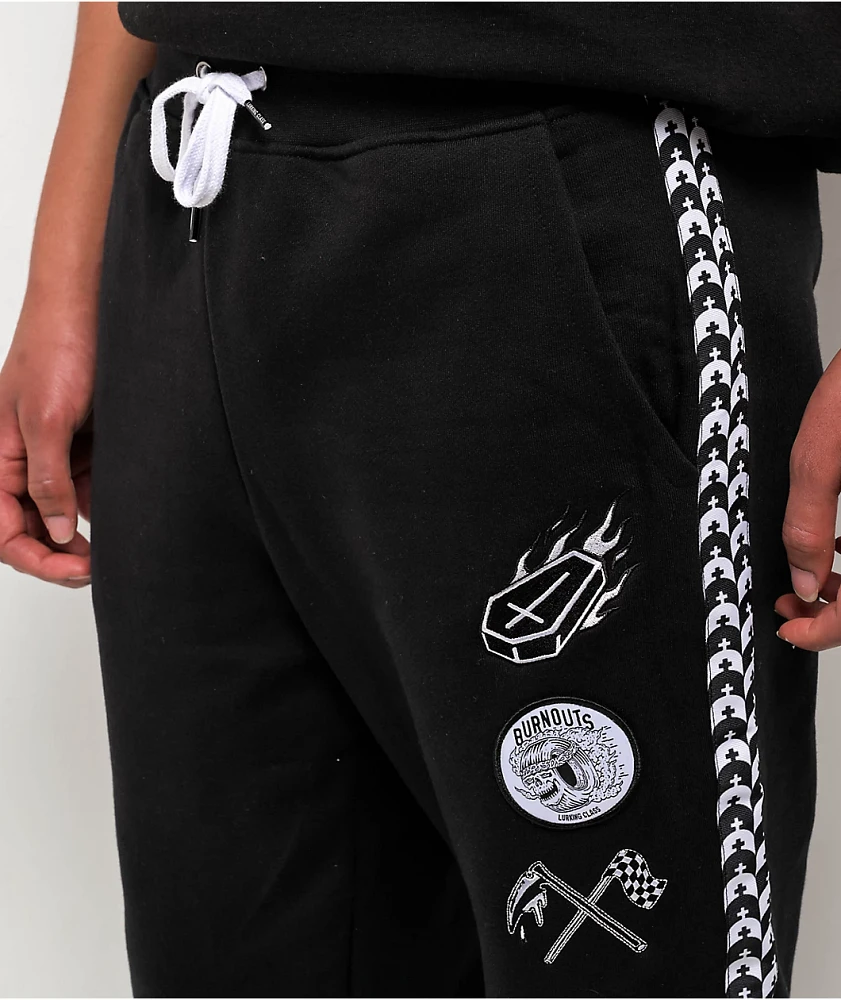 Lurking Class by Sketchy Tank Grave Check Black Sweatpants