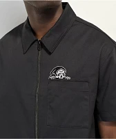 Lurking Class by Sketchy Tank Look Back Black Zip Work Shirt