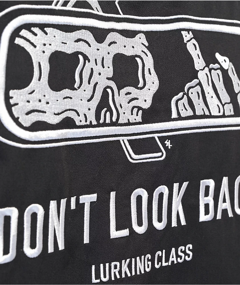 Lurking Class by Sketchy Tank Look Back Black Zip Work Shirt