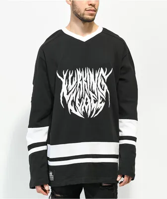 Lurking Class by Sketchy Tank Lurker Black Hockey Jersey