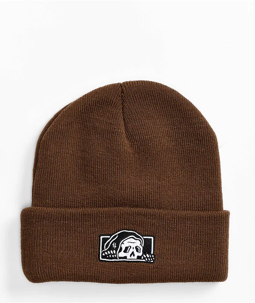 Lurking Class by Sketchy Tank Lurker Box Logo Brown Beanie