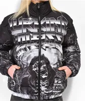 Lurking Class by Sketchy Tank Printed Black Puffer Jacket