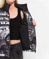 Lurking Class by Sketchy Tank Printed Black Puffer Jacket
