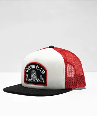 Lurking Class by Sketchy Tank Red & White Trucker Hat