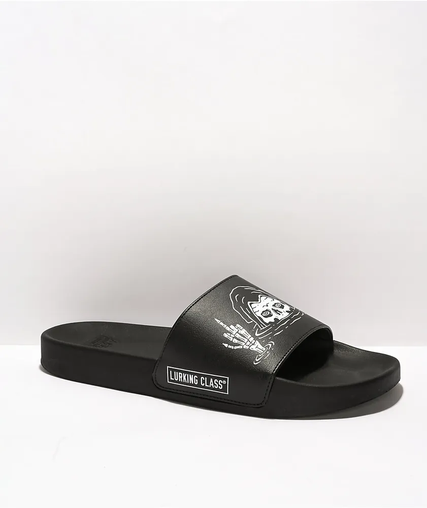 Lurking Class by Sketchy Tank Sinking Black Slide Sandals