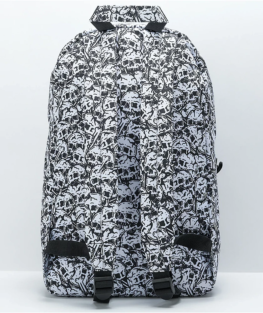 Lurking Class by Sketchy Tank Skulls Black & White Backpack