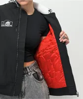Lurking Class by Sketchy Tank Skulls Black Hooded Bomber Jacket