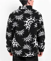 Lurking Class by Sketchy Tank Spider Web Black Fleece Zip Hoodie