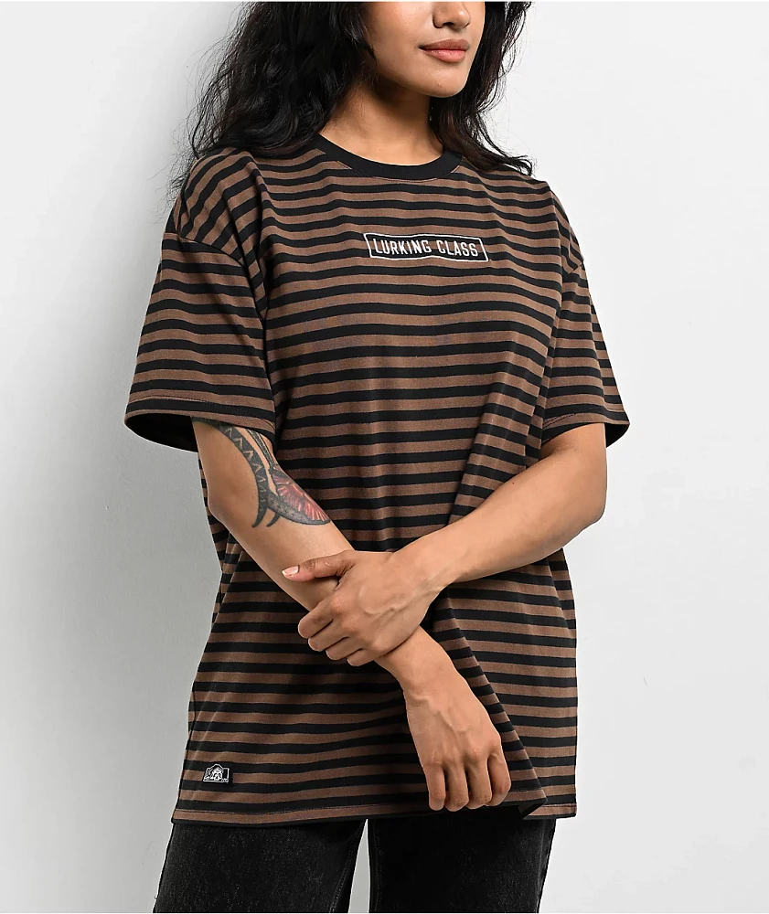 Lurking Class by Sketchy Tank Stay Sharp Brown & Black T-Shirt