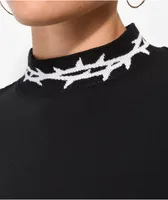 Lurking Class by Sketchy Tank Terror Bandana Black Long Sleeve Crop Top