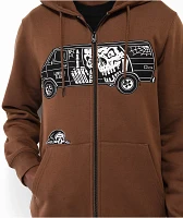 Lurking Class by Sketchy Tank Van Brown Zip Hoodie