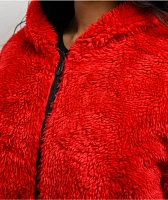 Lurking Class by Sketchy Tank x Kyle Grand Sin Black & Red Faux Fur Reversible Work Jacket