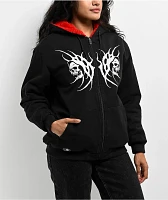 Lurking Class by Sketchy Tank x Kyle Grand Sin Black & Red Faux Fur Reversible Work Jacket