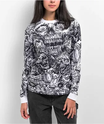 Lurking Class by Sketchy Tank x Stikker Long Sleeve Waffle Knit T-Shirt