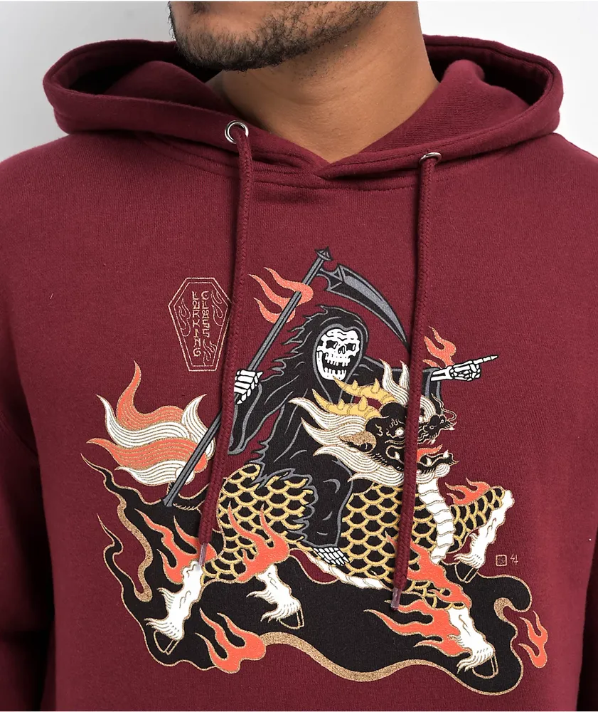 Lurking Class x Mr. Tucks Beast Burgundy Hoodie