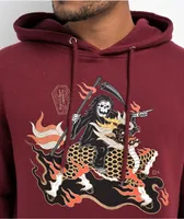 Lurking Class x Mr. Tucks Beast Burgundy Hoodie