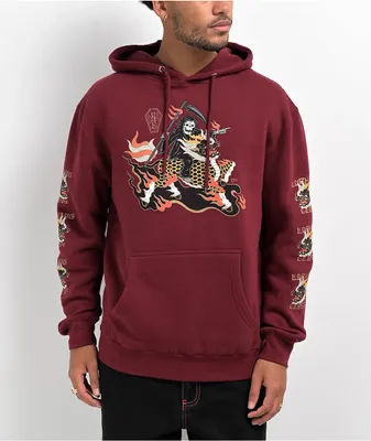 Lurking Class x Mr. Tucks Beast Burgundy Hoodie