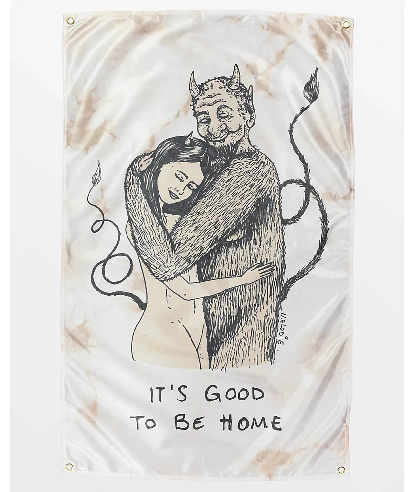Melodie Good To Be Home Tan Tie Dye Banner