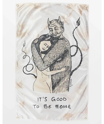 Melodie Good To Be Home Tan Tie Dye Banner
