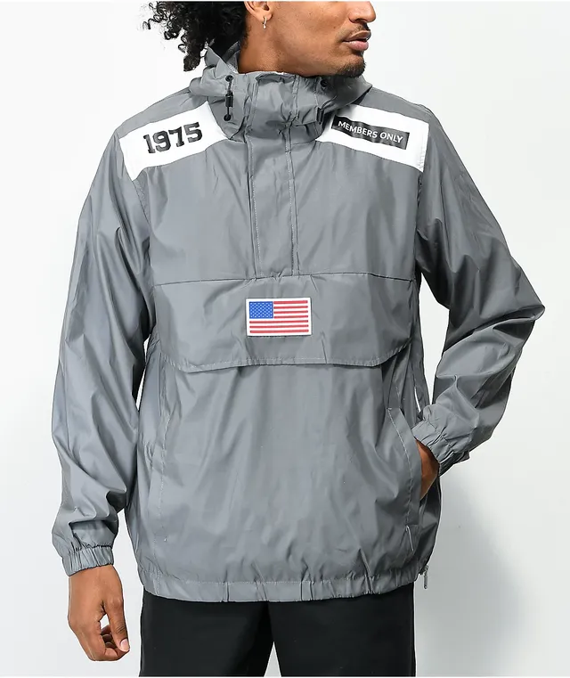 Zumiez Members Only Space Suit Silver Reflective Pullover Jacket