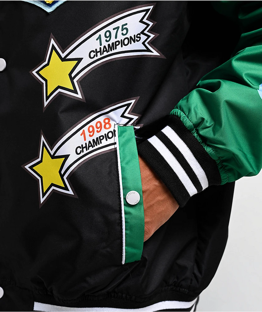 Members Only Black & Green Varsity Jacket