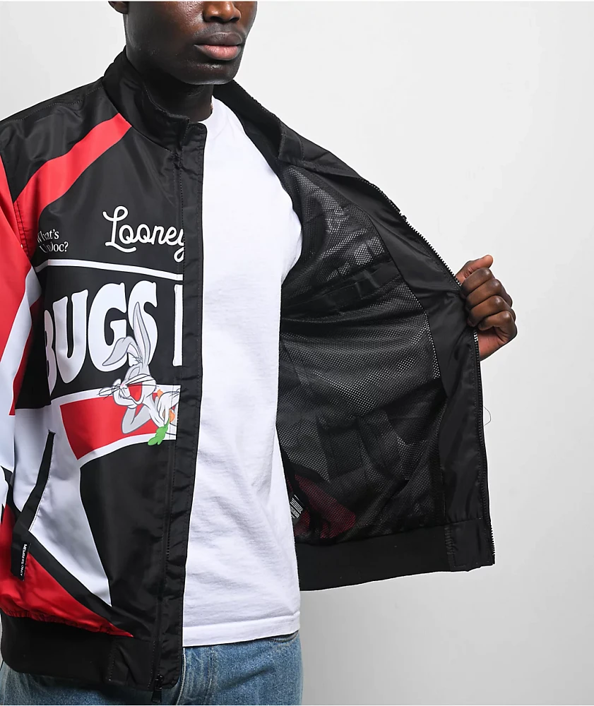 Members Only x Looney Tunes Black & Red Racing Jacket