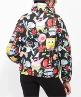Members Only x Nickelodeon Black Reversible Puffer Jacket