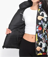 Members Only x Nickelodeon Black Reversible Puffer Jacket