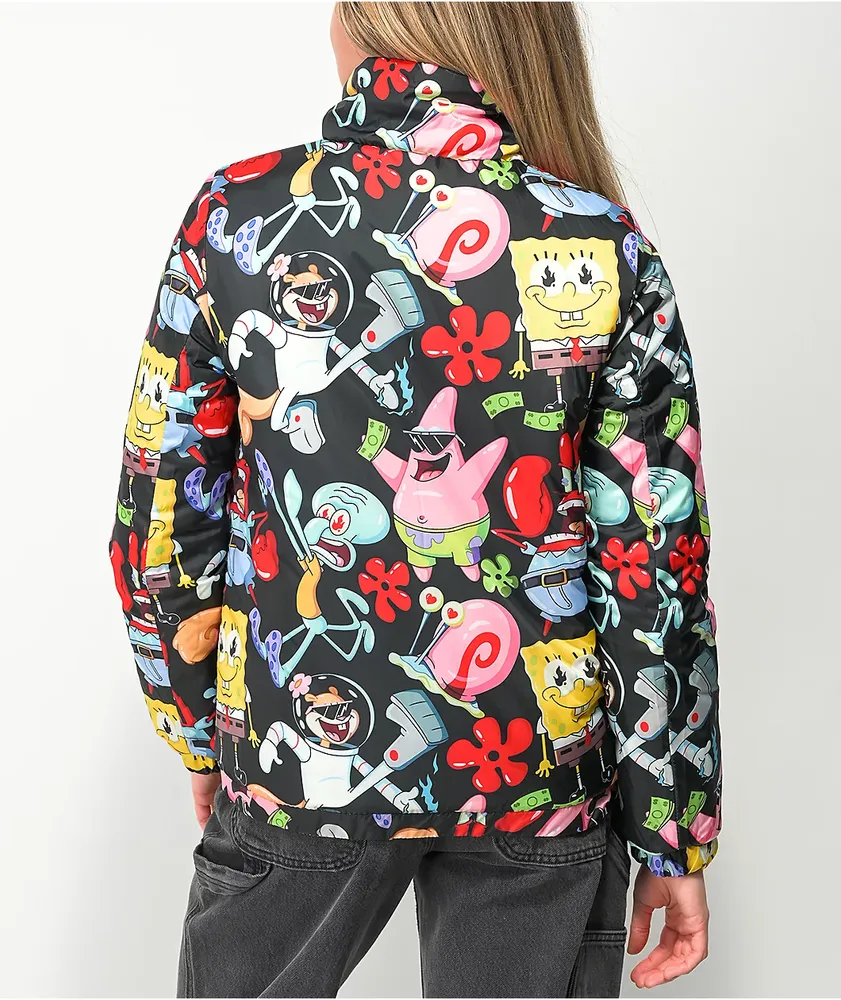 Members Only x Nickelodeon Hi-Shine Yellow Puffer Jacket