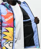 Members Only x Nickelodeon Reptar Purple Puffer Jacket
