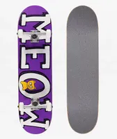 Meow Logo Purple 8.25" Skateboard Complete