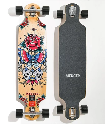 Mercer Tattoo 38" Double Drop Longboard Complete