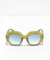 Misty Olive Octagonal Sunglasses