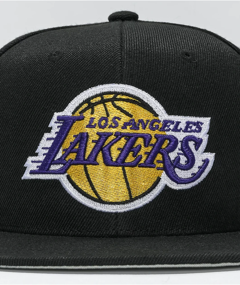 Mitchell & Ness x NBA Lakers Basic Black Snapback Hat