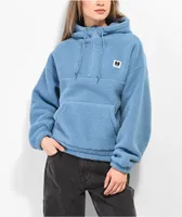Monet Pozie Blue Tech Fleece Hoodie