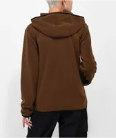 Monet Tobey Brown Fleece Zip Jacket