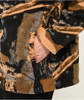 Monet Tricks Brown & Tan Polar Fleece Jacket