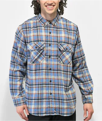 Montage Blue & Orange Plaid Flannel Shirt