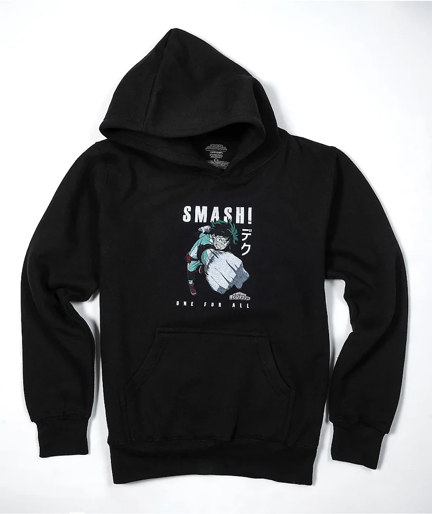 My Hero Academia Kids Smash! Black Hoodie