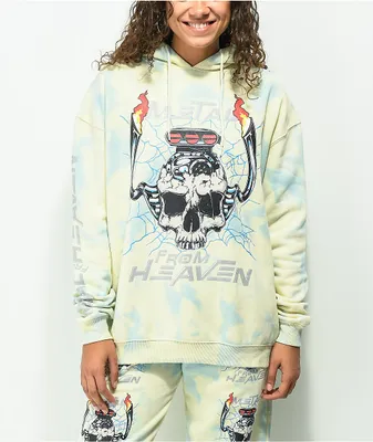 NGOrder Metal From Heaven Cream & Blue Tie Dye Hoodie