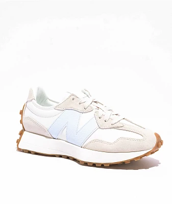 New Balance Lifestyle 327 Moonbeam & Blue Shoes