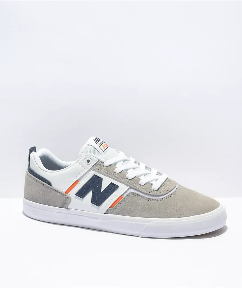 New Balance Numeric 306 Foy Grey, Orange, & Blue Skate Shoes