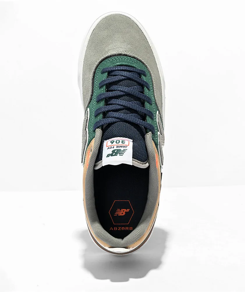 New Balance Numeric 306 Jamie Foy Grey & Vintage Teal Skate Shoes