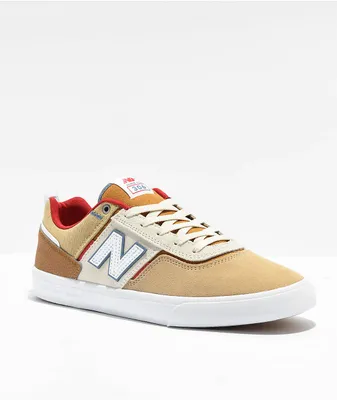 New Balance Numeric 306 Jamie Foy Tan & Red Skate Shoes