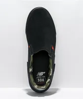 New Balance Numeric 306L Foy Black, Orange, & Camo Slip-On Skate Shoes