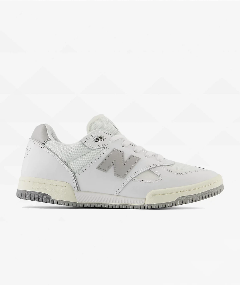 New Balance Numeric 600 White & Rain Cloud Skate Shoes