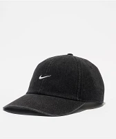 Nike Dad Unstructured Black Denim Strapback Hat