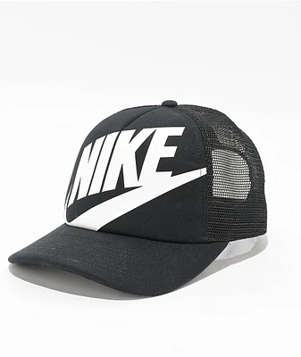 Nike Rise Black & White Trucker Hat